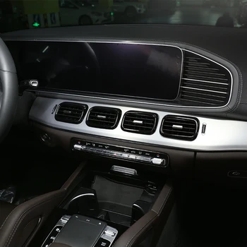 Pre Mercedes Benz GLE GLS Triedy W167 X167 2020 ABS Lesklej Čiernej Centrálnej Konzoly odvzdušňovací Rám Orezania Príslušenstvo