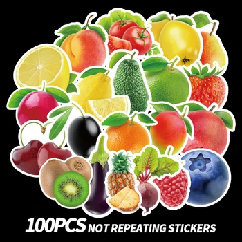 100ks Ovocia, Zeleniny, Zelená Rastlina Doodle Nálepky Dieťa Nálepky Na Auto Notebook Skateboard Motocykel Vozíka Cartoon Nálepky F5