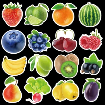 100ks Ovocia, Zeleniny, Zelená Rastlina Doodle Nálepky Dieťa Nálepky Na Auto Notebook Skateboard Motocykel Vozíka Cartoon Nálepky F5