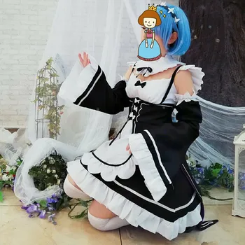 Anime Re:nula Ženy Krásne Slúžka Cosplay Kostým Animácie Zobraziť Japonské Oblečenie, Šaty, Oblečenie Kara Hajimeru Japonský slúžka oblečenie