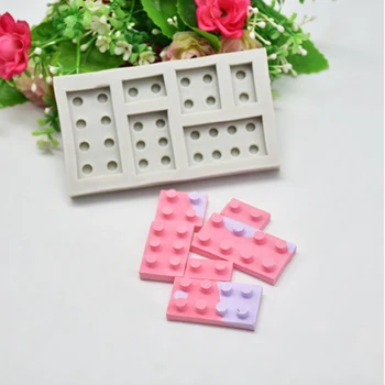 1PCS Lego Tehlové Bloky v Tvare Pravouhlého DIY Čokoláda Silikónové Formy na Ľadové Kocky Zásobník Tortu Nástroje Fondant Formy
