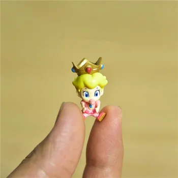 24piece 2.4 cm klasickej baby super mario a princezná Peach obrázok hračky kolekcia hračiek diy obrázok hračky