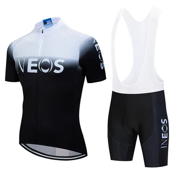 INEOS 2020 Pro team pánske Krátke Rukáv Cyklistika Dres vonkajšie Cyklistické Oblečenie nohavice s Náprsenkou šortky nastaviť MTB Bike letné cyklistické oblečenie
