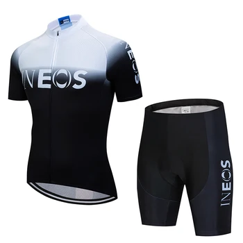 INEOS 2020 Pro team pánske Krátke Rukáv Cyklistika Dres vonkajšie Cyklistické Oblečenie nohavice s Náprsenkou šortky nastaviť MTB Bike letné cyklistické oblečenie