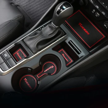 Pre Hyundai Tucson 2016 2017 2018 Gumové podložky Dvere Auta Groove Podložka protišmyková podložka dekorácie Interiéru príslušenstvo, auto-styling Pohár Mat