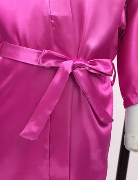 Jar Detský Župan Farbou Japonské Kimono Módne Kúpeľné Narodeniny Saténový Župan pre Chlapcov, Dievčatá Plášť Nightgown Sleepwear