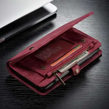 FLOVEME Zips Flip puzdro pre Samsung Galaxy A10 A20 A20E A30 A40 A50 A70 M10 M20 S10 S8 S9 Plus S10e Kožené Peňaženky Knižné