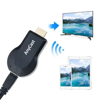 Kompatibilný s HDMI TV Stick Bezdrôtové pripojenie TV Dongle pre AnyCast M2 pre Airplay, WiFi, Displej Prijímač pre Miracast pre systém IOS, Android