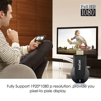 Kompatibilný s HDMI TV Stick Bezdrôtové pripojenie TV Dongle pre AnyCast M2 pre Airplay, WiFi, Displej Prijímač pre Miracast pre systém IOS, Android