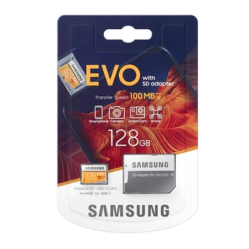 SAMSUNG EVO Nové Triedy 3 Micro SD SDXC 128GB Class10 U3 4k Ultra HD Vysoká Rýchlosť TF Pamäťové Flash Karty Microsd Karty Až do 100MB/s