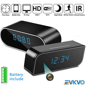 EVKVO Z10 Bezdrôtový WIFI Kamera Hodín, Wi-fi, Mini Kamera Čas, Alarm Watch P2P IP/AP Bezpečnostné Nočné Videnie Pohybový Senzor Diaľkového Cam