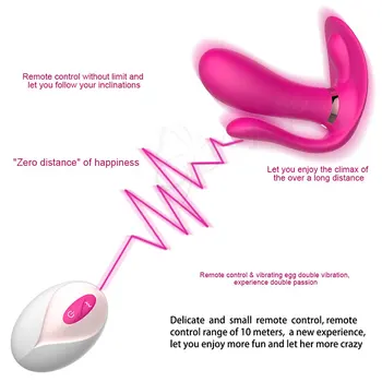 Nositeľné kúrenie Motýľ Dildo Sexuálne Hračky pre Ženy Masturbator Stimulátor Klitorisu Bezdrôtové Diaľkové Ovládanie Vibrátor Nohavičky