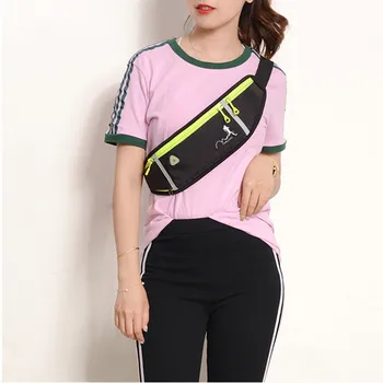 OKKID dámske športové pás taška ženy bežiaci pás balík mini travel hrudníka taška na prenosný telefón vodotesné puzdro womens pás tašky