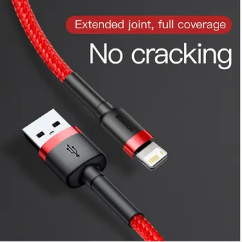 Baseus USB Kábel Na iPhone 11 Pro Max XR X 8 12 Mini Pro Max Pro iPad 2.4 Rýchle Nabíjanie Nabíjačky Osvetlenie Dátový Kábel Drôt, Kábel