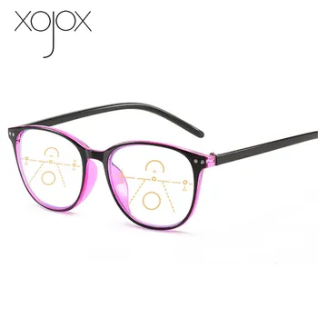 XojoX Anti-modré Svetlo Progresívna Multifokálna Okuliare na Čítanie Ženy Muži Jasný Objektív Presbyopic Okuliare Blízkosti Ďaleko Pohľad Diopter