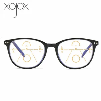 XojoX Anti-modré Svetlo Progresívna Multifokálna Okuliare na Čítanie Ženy Muži Jasný Objektív Presbyopic Okuliare Blízkosti Ďaleko Pohľad Diopter