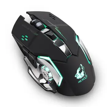 Nové Vypnúť LED 4 Farebné Mechanické Myš S USB Prijímač Modernizované Verzie Bezdrôtové Nabíjanie Gaming Mouse Na PC Počítač