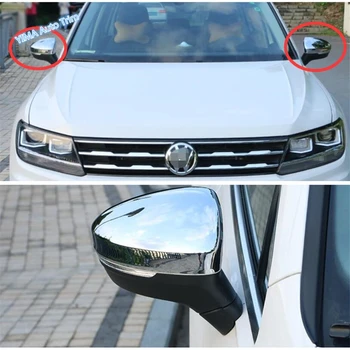 Lapetus Auto Tvarovanie Bočných Dverí Spätné Zrkadlo Dekorácie Shell Kryt Výbava Fit Pre Volkswagen VW Tiguan 2016 - 2020 ABS