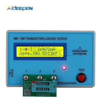 MK-168 Tranzistor Tester na Meranie Odporu Kondenzátora Indukčnosti Napätie MOSFET LCR NPN PNP Bipolárne Tranzistory