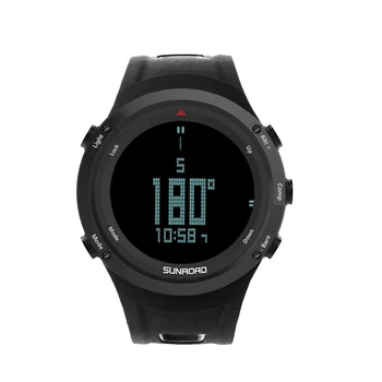 Sunroad digitálne športové pánske náramkové hodinky s výškomer, barometer, kompas krokov, kalórie nepremokavé nehrdzavejúcej ocele Relogio