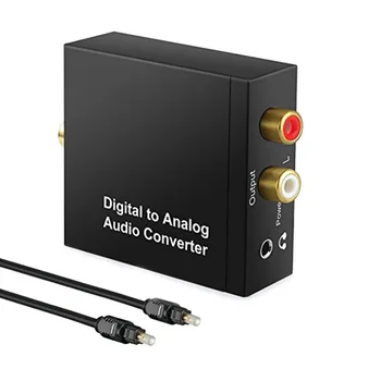 3,5 MM Jack 2*RCA Digitálneho na Analógový Audio Prevodník Zosilňovač Dekodér Optického Vlákna Koaxiálny Signál na Analógový Stereo Audio Adaptér