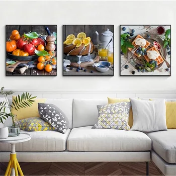 Kuchyňa Tematické Nástenné Art Decor Ovocia a potravín V Tabuľke Plátne Obrazy z Jedla Variť Plátno Art Print Výzdoba pre kuchyňa Domova