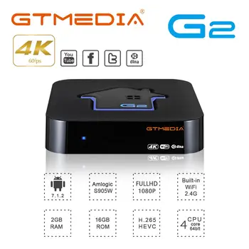 GTMEDIA G2 Amlogic S905W Smart TV Box Android TV Prijímač WIFI Európe TV, Netflix Media Player m3u TV Box Zásob v Brazílii, Španielsku