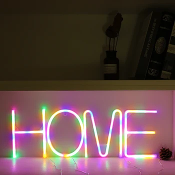 DIY Farebné 26 Neon Písmená Svetlo sa rozsvieti LED Slovo Znak Abecedy 3D Stene Visí List Dekor pre Domáce Svadby, Narodeniny, Party