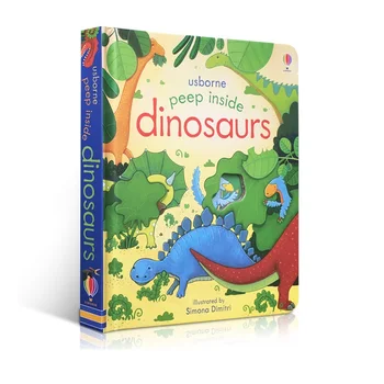 Pôvodné anglické Vzdelávacie Obrázkové Knižky, Peep Vnútri Dinosaurov Pre Dieťa v Ranom Detstve najlepší darček Pre Deti