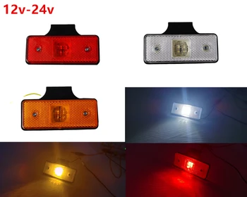 10pcs 12v 24v Amber Odbavenie Strane Marker Indikátor 4 LED Na Lodi prípojné Vozidlo, Autobus Signálne svetlá ak chcete zapnúť osvetlenie
