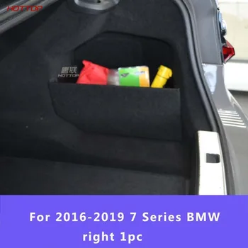 Flannelette Čierny Zadný Kufor Skladovanie Ozvučnice Doska pre BMW 7 Series 2016-2019