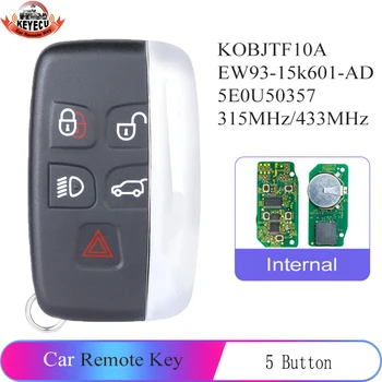 KEYECU Jaguar XF XJ XK XE F-Typ Roky 2013-2018 Smart Key 5 Tlačidlo 315MHz/433MHz Diaľkové Auto príveskom FCCID: KOBJTF10A