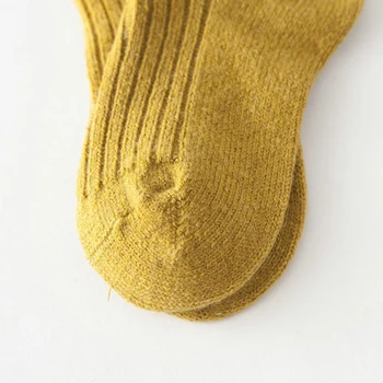 2020 Jeseň Zima Mäkká Vlna Teplé Ponožky Pre Deti Čistý Dievčatá Chlapci Dlhé Ponožky Candy Farby Dieťaťu Ponožky