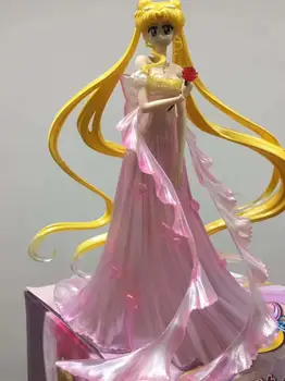 Sailor Moon Kráľovnej Pokoja Tsukino Usagi PVC Obrázok Zberateľskú Model Hračka Bábika 25 cm