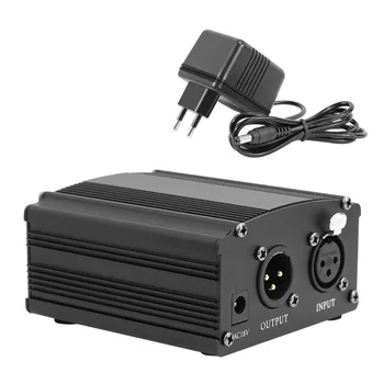 48V Phantom Power Pre BM 800 Kondenzátorových Mikrofónov Štúdiová Nahrávka Karaoke Zariadenia na Dodávku EÚ Konektor Audio Adaptér DC Napájania