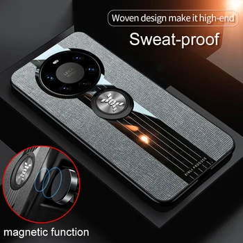 Kovové Magnetické Auto Neviditeľné Držiak Bavlna Prípade Huawei Mate 40 Pro Plus P30 P40 Lite Česť X10 Max 20 9X Pro 8X Max Kryt