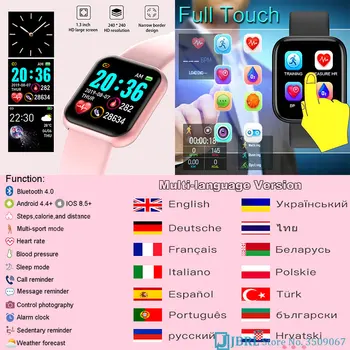 Nové 2021 Smart Hodinky Ženy Muži Smartwatch Pre Android IOS Elektronika Smart Hodiny Fitness Šport Tracker Bluetooth Smart-hodinky