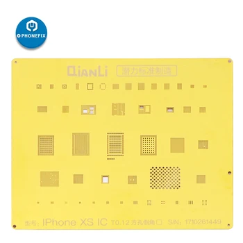 QianLi 2D Ocele Oka Zlaté BGA Reballing Šablóny Šablóny pre iPhone 6 7 8 XS NAND CPU Doske Spájkovanie Opravy
