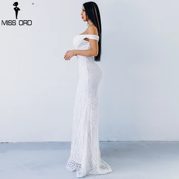 Missord 2021 Sexy Podprsenky Elegantné, Ženské Šaty Geometrie Sequin Maxi Party Šaty Vestdios FT4912-3