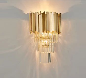 Phube Osvetlenie Post-Moderné Crystal Stenu Sconce Svetlo Crystal Stenu Luxusné Tvorivé Teplej Chodby, Spálne, Nočná Lampa