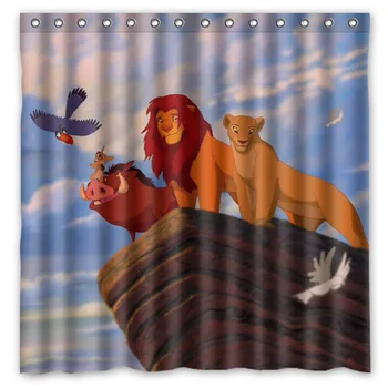 71*71inch Osobné Lion King Vzor Sprchový Záves S Háčikmi Nepremokavé Polyesterové Kúpeľňa Záclony Drop Shipping