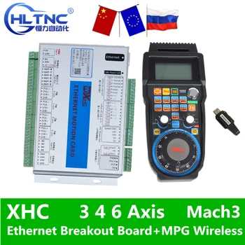 Mach3 Radič Auta XHC 2MHz Ethernet Breakout Rada 3 4 6 Osé Riadenie Pohybu Karty S MPG Bezdrôtový Prívesok Ručného WHB04B