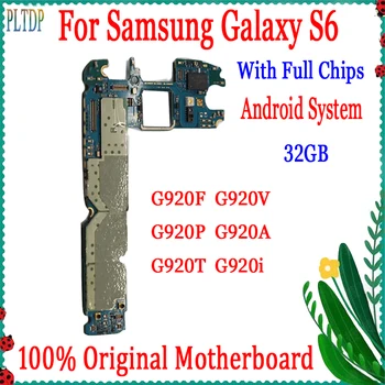 Originálne Odomknutý Samsung Galaxy S6 G920F G920V G920I G920A G920P G920T Doske Oficiálna verzia 32 GB Logic board