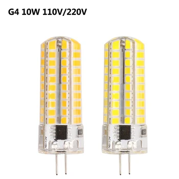 Nové Stmievateľné G4 LED Lampa 10W Mini LED Žiarovka G4 110V 220V Kukurica Žiarovku Vymeniť Halogénové Krištáľový Luster Svetlá 10pcs/veľa