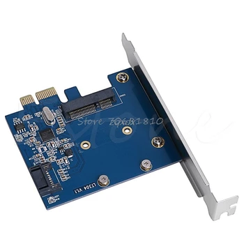 PCI-E PCIe, aby mSATA SSD A SATA 3.0 Kombinovaný Nástavec Karty Adaptéra 6.0 gb / S Kvapka loď