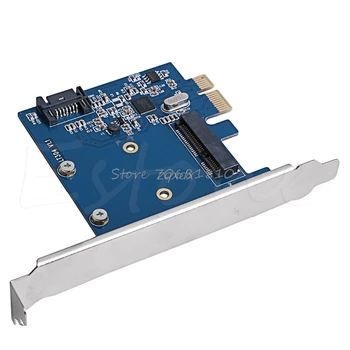 PCI-E PCIe, aby mSATA SSD A SATA 3.0 Kombinovaný Nástavec Karty Adaptéra 6.0 gb / S Kvapka loď
