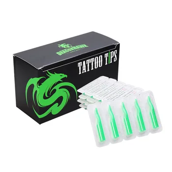 50 Ks Mix Veľkostí Green Tattoo Jednorazové Tryska Trubice Tip Ihly Na Tetovanie Tetovanie Dodávky