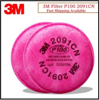 3M 2091 Pôvodných Častíc Filter P100 Ochrana Dýchacích ciest Vysoká Účinnosť Filtra Použitie s Masky 3M LT044