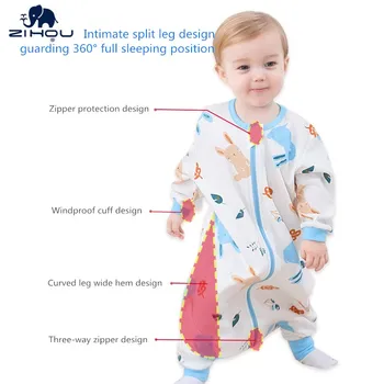 Dieťa spací vak, Obálka na leto, Pre novorodenca pyžamá, Split-nohu spací vak, detský spací vak, 0-5 rokov