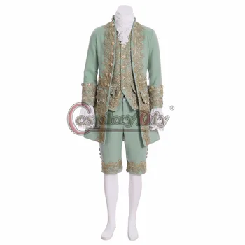 Cosplaydiy Dospelých Mens Elegantný Viktoriánskej Gotický Aristocrat 18. Storočia Gentleman Cosplay Stredoveké Kráľovské Vyhovuje Costumees